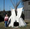 Teepee display at the Garden of Eden